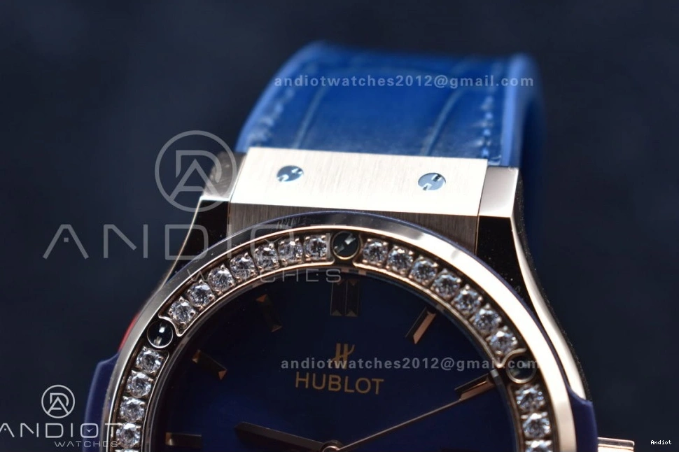 Strap SS Blue Gummy Dial on 1:1 45mm Bezel Classic Edition Diamond Best Fusion with A2892 HBF Blue 0328
